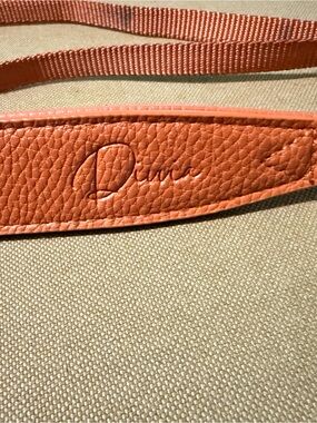 Duvvia Vegan Leather Camera Strap with Embossed Script